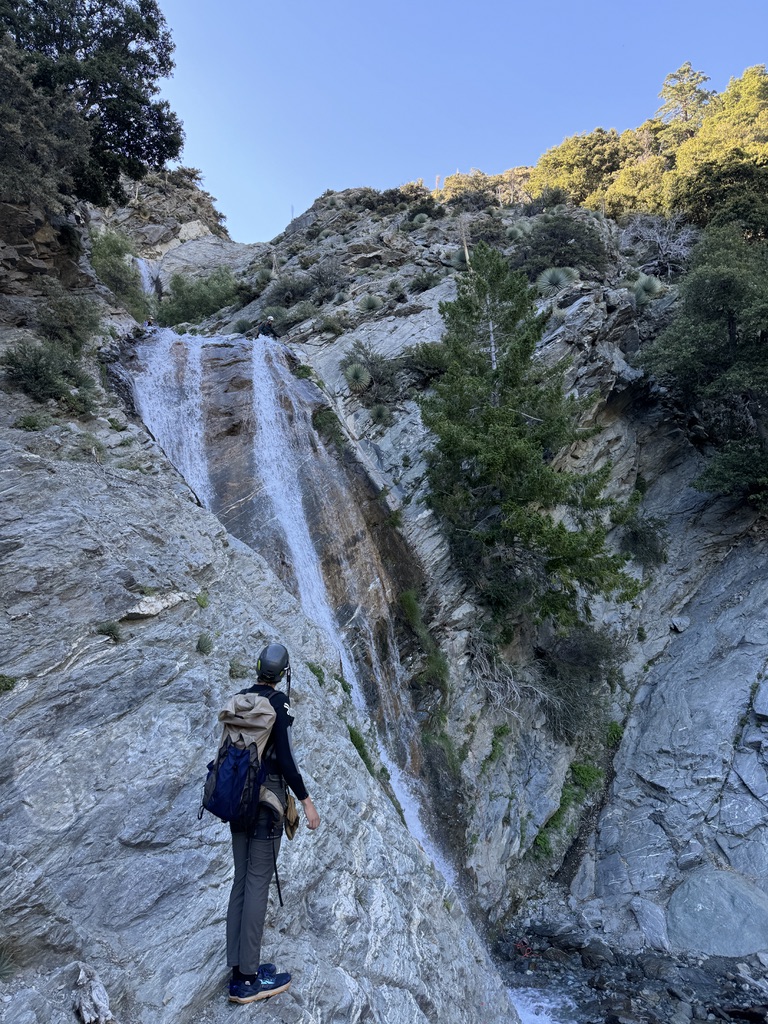 Canyoneering in a canyon